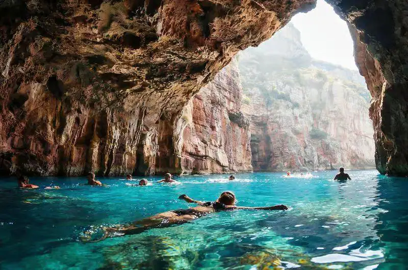 The Blue Cave on the Luštica peninsula